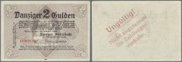 Deutschland - Nebengebiete Deutsches Reich: Danzig: 2 Gulden 1923 MUSTER Ro.818 (als Muster Nicht Im Rosenberg Gelistet) - Sonstige & Ohne Zuordnung