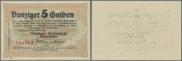 Deutschland - Nebengebiete Deutsches Reich: Danzig: 5 Gulden 1923 Ro.819, Mit Nur Zwei Leichten Dellen Im Papier Und Ein - Autres & Non Classés