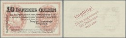 Deutschland - Nebengebiete Deutsches Reich: Danzig: 10 Gulden 1923 MUSTER Ro.820, Mit Nullnummer #00000, Nicht Im Rosenb - Autres & Non Classés