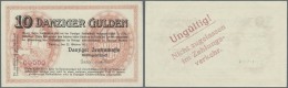 Deutschland - Nebengebiete Deutsches Reich: Danzig: 10 Gulden 1923 MUSTER Ro.820, Mit Nullnummer #00000, Nicht Im Rosenb - Other & Unclassified