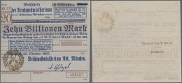 Deutschland - Reichsbahn / Reichspost: München, Oberpostdirektion, 10 Billionen Mark, 26.10.1923 (brauner Hochdruck - Autres & Non Classés
