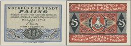 Deutschland - Notgeld - Bayern: Pasing, Stadt, 10, 25, 50 Pf., 1, 2 Mark, O. D. - 15.9.1921, Erh. I, Total 5 Scheine - [11] Local Banknote Issues