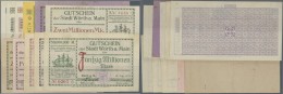 Deutschland - Notgeld - Bayern: Wörth Am Main, Stadt, 50, 100, 500 Tsd. Mark, Schiff Oben Mittig; 500 Tsd. Mark, Zw - Lokale Ausgaben