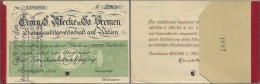 Deutschland - Notgeld - Bremen: Bremer Privat-Bank, Vorm. Georg C. Mecke & Co., Kundenschecks Von 1922 überstem - Lokale Ausgaben