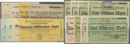 Deutschland - Notgeld - Sachsen: Markneukirchen, Stadtrat, 1 Mio. Mark, 9.8.1923, GSG-Scheck, 1, 5, 10, 20 Mrd. Mark, 24 - [11] Local Banknote Issues