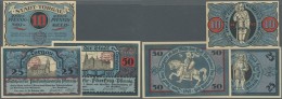 Deutschland - Notgeld - Sachsen: Torgau, Stadt, Dachdecker-Verbandstag 22./24.1.1922, 10, 25, 50 Pf., Mit Rotem Rundstem - [11] Local Banknote Issues