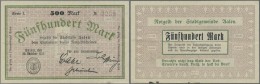 Deutschland - Notgeld - Württemberg: Aalen, Stadt, 500 Mark, 20.10.1922, Erh. II - Lokale Ausgaben