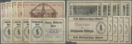 Deutschland - Notgeld - Württemberg: Böckingen, Stadtgemeinde, 1, 5, 10, 20 Mrd. Mark, 25.10.1923, Serie A, Er - Lokale Ausgaben