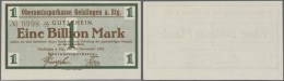 Deutschland - Notgeld - Württemberg: Geislingen, Oberamtssparkasse, 1 Billion Mark, 20.10.1923, Druckfirma "C. MAUR - [11] Local Banknote Issues