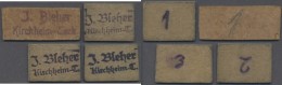 Deutschland - Notgeld - Württemberg: Kirchheim / Teck, J. Bleher, 2 X 1 (Varianten Im Stempel), 2, 3 (Pf.), O. D. ( - Lokale Ausgaben