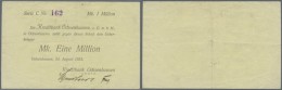 Deutschland - Notgeld - Württemberg: Ochsenhausen, Kreditbank, 1 Mio. Mark, 24.8.1923, Vollständig Gedruckter - Lokale Ausgaben