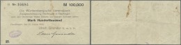 Deutschland - Notgeld - Württemberg: Reutlingen, Ulrich Gminder GmbH, 100 Tsd. Mark, 23.8.1923, Serie B, Scheck Auf - Lokale Ausgaben