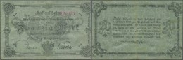 Deutschland - Notgeld - Ehemalige Ostgebiete: Marienwerder, Westpreußen, Stadt, 20 Mark, 1.11.1918, Grünes Ta - Sonstige & Ohne Zuordnung