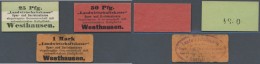 Deutschland - Notgeld - Sonstige: Westhausen, Elsass, Landwirtschaftskasse, 25 Pf., Runder Punkt, Rs. KN, Erh. I-; 50 Pf - [11] Local Banknote Issues
