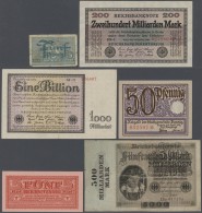 Deutschland - Deutsches Reich Bis 1945: Sammelalbum "Die Deutsche Mark 1914-1924" Und Eine Schachtel Mit Losen Banknoten - Other & Unclassified