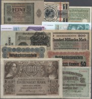 Deutschland: Posten Mit 117 Banknoten Vom Kaiserreich Bis Zur Letzten DM-Serie, Dabei Viele Der Gängigen Sorten Abe - Sonstige & Ohne Zuordnung