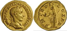 Gordianus III. (238 - 244): Gordianus III. 238-244: Aureus, Roma, 2. Emission Juli-Dezember 239 N. Chr.; Av.: IMP CAES M - Der Soldatenkaiser (die Militärkrise) (235 / 284)