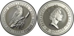 Australien: 30 Dollars 1995, KOOKABURRA, 1 Kilo 999 Silver, In Original Plexikapsel, BU. - Sonstige & Ohne Zuordnung