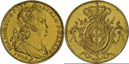 Brasilien: Joao VI., Als Prinzregent 1805-1818: 6400 Reis 1808, Gold 14,17 G, Friedberg 93, Fassungsspuren, Rand Bearbei - Brasilien