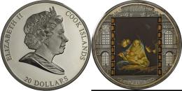 Cook Inseln: MASTERPIECES OF ART: Carlo Maratta "Die Heilige Nacht", 20 $ 2010, Im Etui Und Schweberahmen, Auflage Nur 8 - Cook