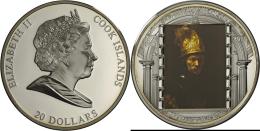 Cook Inseln: MASTERPIECES OF ART: Rembrandt Van Rijn "Der Mann Mit Dem Goldhelm", 20 $ 2010, Im Schweberahmen, Auflage N - Cook