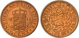 Niederl. Indien: 200x ½ Cent 1914, Katalogwert Je 7,- $ (gesamt 1.400 $), Unzirkulierte Münzen Aus Einem Ori - Dutch East Indies