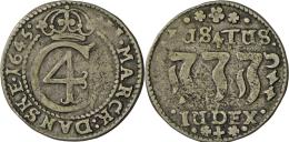Dänemark: Christian IV. 1588-1648: 2 Mark 1645;10,53 G,  Hede 179, Sehr Schön. - Denmark