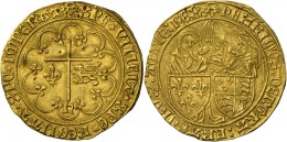 Frankreich: Heinrich VI. Von Lancaster, England, 1422-1453: Salut D’or O.J., Rouen. 2. Emission (1423). Jungfrau M - Autres & Non Classés