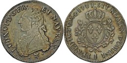 Frankreich: Louis XVI. 1774-1792: Ecu Aux Lauriers 1787 L, Bayonne, 28,73 G; Davenport 1333, Felder Justiert Und Bearbei - Autres & Non Classés