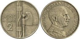 Italien: Vittorio Emanuel III. 1900-1943: 2 Lire 1926, Gigante 108, Kl. Kratzer, Fast Vorzüglich. - 1900-1946 : Victor Emmanuel III & Umberto II