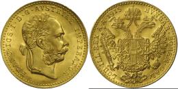 Österreich - Anlagegold: Franz Joseph I. 1848-1916: 1 Dukat 1915 (NP), Jaeger 344, Vorzüglich-Stempelglanz. - Autriche