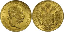 Österreich - Anlagegold: Franz Joseph I. 1848-1916: 1 Dukat 1915 (NP), Jaeger 344, Vorzüglich-Stempelglanz. - Austria