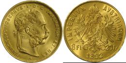 Österreich - Anlagegold: Franz Joseph I. 1848-1916: 8 Florin 1892 (NP), Jaeger 362, - Austria