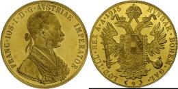 Österreich - Anlagegold: Franz Joseph I. 1848-1916: 4 Dukaten 1915 (NP), KM 2276, Friedberg 487, Feine Kratzer, Vor - Autriche