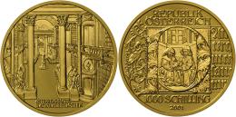 Österreich - Anlagegold: BUCHMALEREI, 1000 Schilling 2001, 16.22g/986er Gold, Im Etui Mit Zertifikat/Umkarton, Hgh. - Austria
