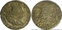 Polen: August III. Von Sachsen 1733-63: 6 Gröscher 1763, REOE - Danzig, Im PCGS Slab, Vergoldet, Sehr Schön. - Poland