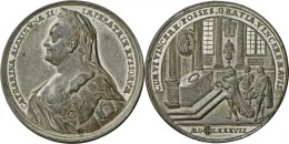 Russland: Katharina II., D. Große, 1762-1796: Zinnmedaille 1787 Mit Kupferstift, Stempel Von Reich In Fürth, - Russia