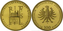 Deutschland - Anlagegold: 100 Euro 2003 A, Quedlinburg, J. 502, In Originalkapsel,mit Zertifikat Und Originaletui, Stemp - Allemagne