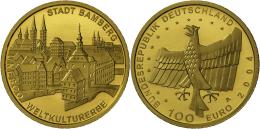 Deutschland - Anlagegold: 100 Euro 2004 A, Bamberg, J. 509, In Originalkapsel, Mit Zertifikat Und Originaletui, Stempelg - Allemagne