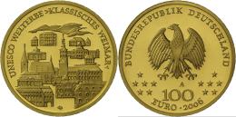 Deutschland - Anlagegold: 100 Euro 2006 A, Klassisches Weimar, J. 524, In Originalkapsel, Mit Zertifikat Und Originaletu - Germany