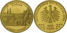 Deutschland - Anlagegold: 100 Euro 2008 A, Altstadt Goslar, J. 538, In Originalkapsel, Mit Zertifikat Und Originaletui, - Deutschland