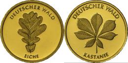 Deutschland - Anlagegold: Set 4 X 20 Euro, 2010 A Eiche, 2011 A Buche, 2014 G Kastanie, 2015 D Linde, Alle In Originalka - Germany