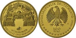 Deutschland - Anlagegold: 100 Euro 2010 A, Würzburger Residenz, J. 555, In Originalkapsel, Mit Zertifikat, Stempelg - Deutschland