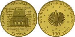 Deutschland - Anlagegold: 100 Euro 2014 D, Kloster Lorsch, J. 591, In Originalkapsel, Mit Zertifikat Und Originaletui, S - Deutschland