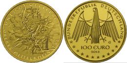 Deutschland - Anlagegold: 100 Euro 2015 G, UNESCO Welterbe - Oberes Mittelrheintal, J. 602, In Originalkapsel, Mit Zerti - Deutschland