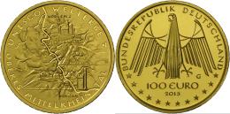 Deutschland - Anlagegold: 100 Euro 2015 G, UNESCO Welterbe - Oberes Mittelrheintal, J. 602, In Originalkapsel, Mit Zerti - Germany