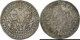 Altdeutschland Und RDR Bis 1800: Sachsen-Alt Weimar, Friedrich Wilhelm I. Und Johann III. 1573-1602: Reichstaler 1587, 2 - Sonstige & Ohne Zuordnung