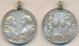 Haus Habsburg: Leopold II. 1790-1792: Silbermedaille 1765, Stempel Von Wideman, Auf Die Vermählung Von Erzherzog Le - Autres – Europe