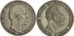 Mecklenburg-Schwerin: Friedrich Franz II. 1842-1883: Lot 3 Stück; Taler 1848 A, 1864 A, 1867 A, AKS 37,38,55, Jaege - Other & Unclassified