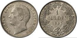 Württemberg: Wilhelm I. 1816-1864: Gulden 1843, AKS 85, Jaeger 70, Fast Vorzüglich. - Other & Unclassified